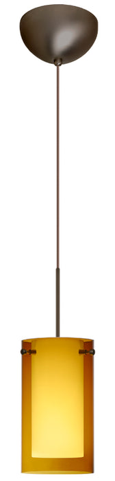 Besa 1XC-G44007-BR One Light Pendant, Bronze