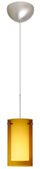 Besa 1XC-G44007-SN One Light Pendant, Satin Nickel