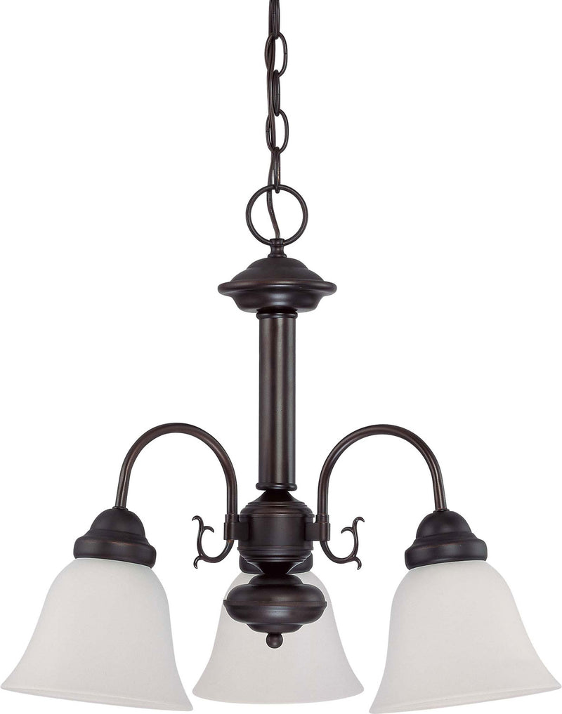 Nuvo Lighting 60-3142 Three Light Chandelier, Mahogany Bronze