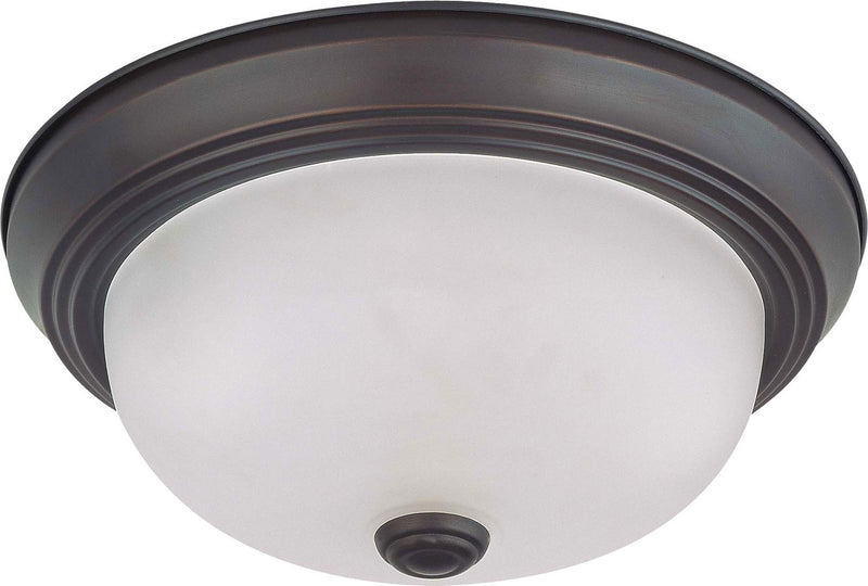 Nuvo Lighting 60-3145 Two Light Flush Mount, Mahogany Bronze