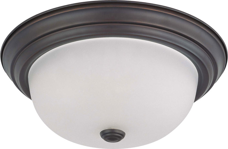 Nuvo Lighting 60-3146 Two Light Flush Mount, Mahogany Bronze