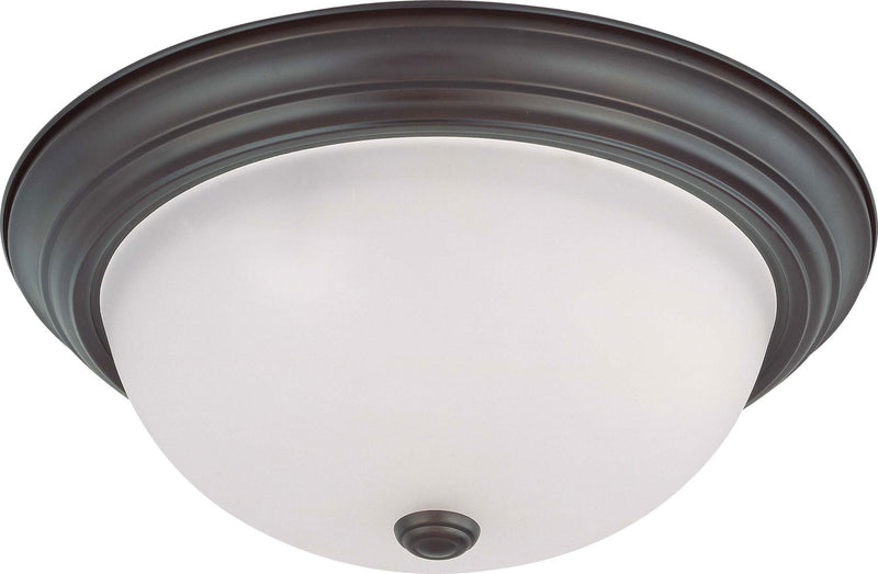 Nuvo Lighting 60-3147 Three Light Flush Mount, Mahogany Bronze
