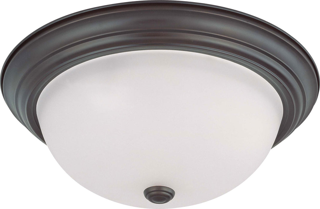 Nuvo Lighting 60-3147 Three Light Flush Mount, Mahogany Bronze