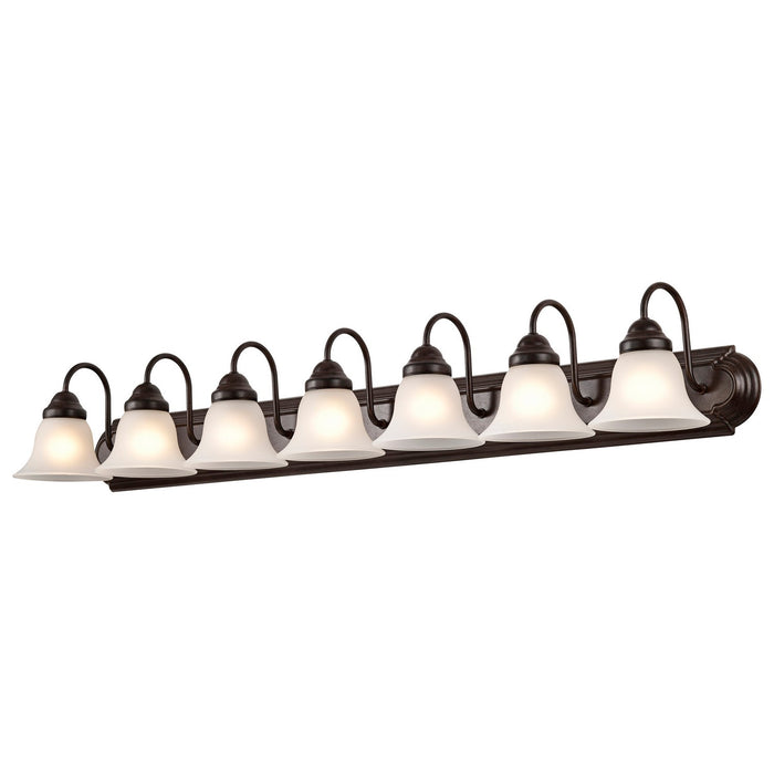 Nuvo Lighting 60-3155 Seven Light Vanity, Mahogany Bronze