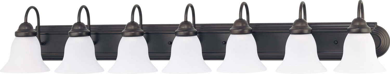 Nuvo Lighting 60-3155 Seven Light Vanity, Mahogany Bronze