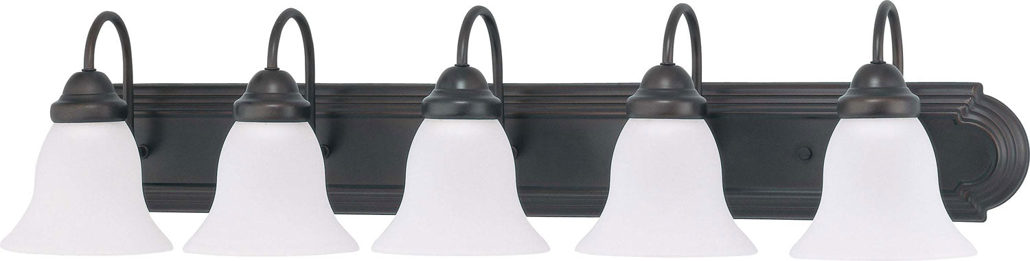 Nuvo Lighting 60-3164 Five Light Vanity, Mahogany Bronze