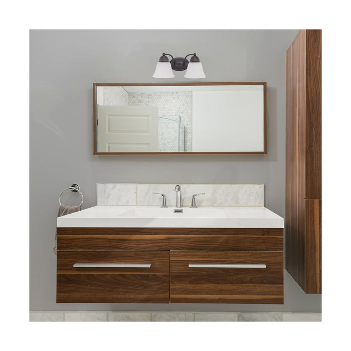 Nuvo Lighting 60-3166 Two Light Vanity, Mahogany Bronze