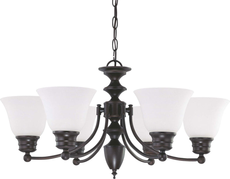 Nuvo Lighting 60-3169 Six Light Chandelier, Mahogany Bronze