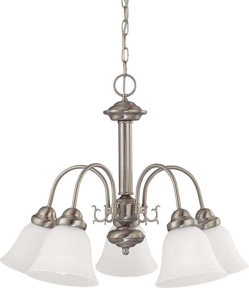 Nuvo Lighting 60-3240 Five Light Chandelier, Brushed Nickel