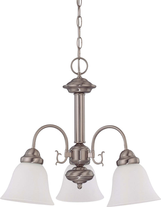 Nuvo Lighting 60-3241 Three Light Chandelier, Brushed Nickel