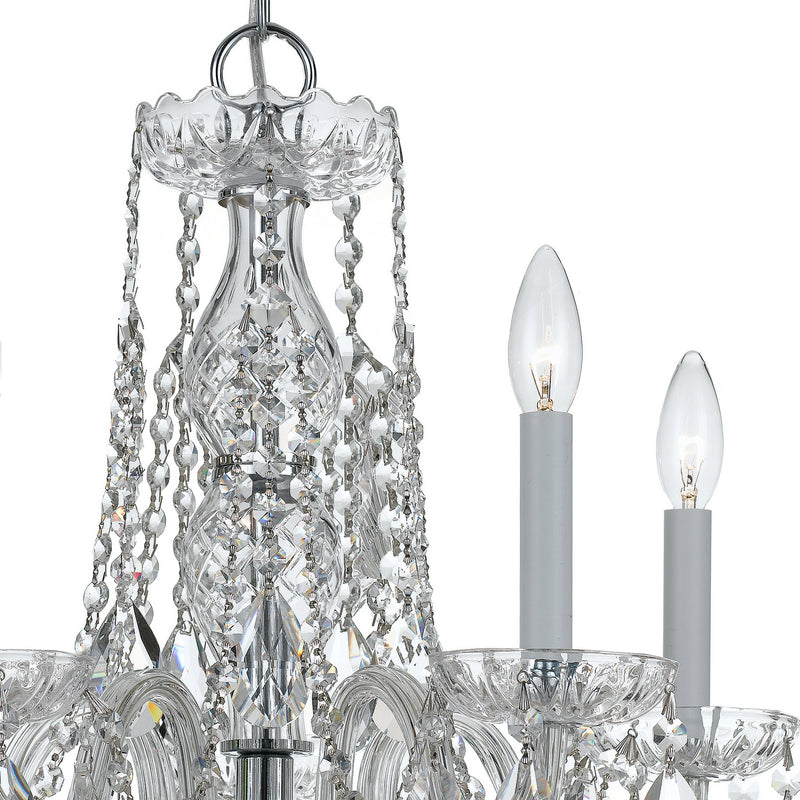 Crystorama 1061-CH-CL-MWP Five Light Mini Chandelier, Polished Chrome