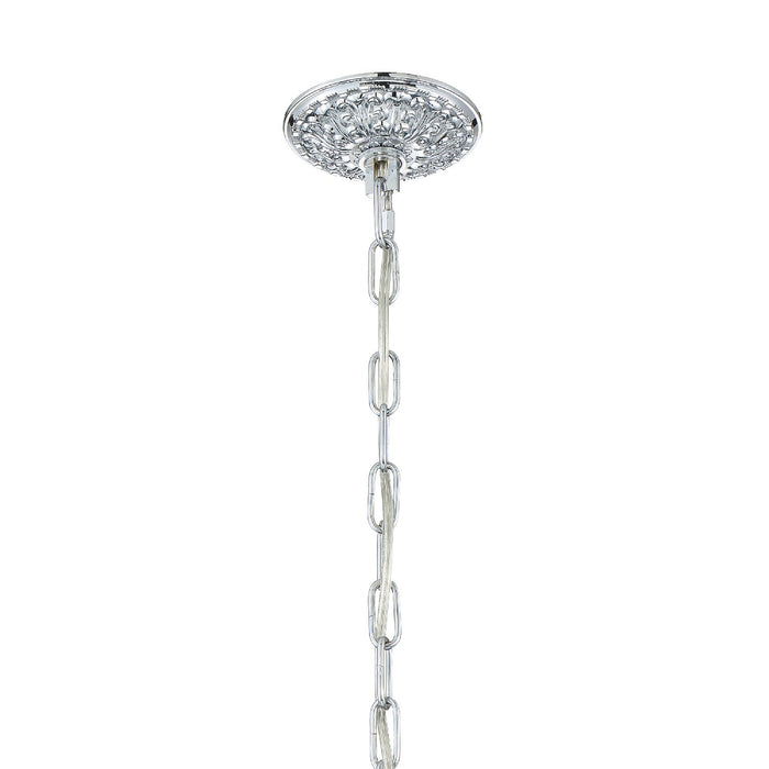 Crystorama 1061-CH-CL-SAQ Five Light Mini Chandelier, Polished Chrome
