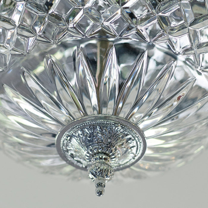 Crystorama 117-10-CH Two Light Flush Mount, Polished Chrome