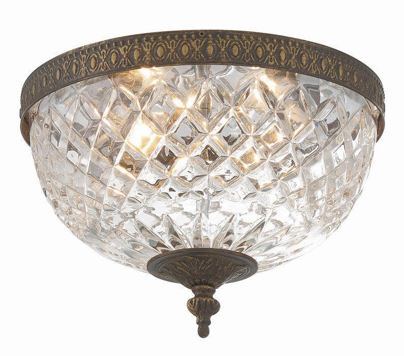 Crystorama 117-10-EB Two Light Flush Mount, English Bronze