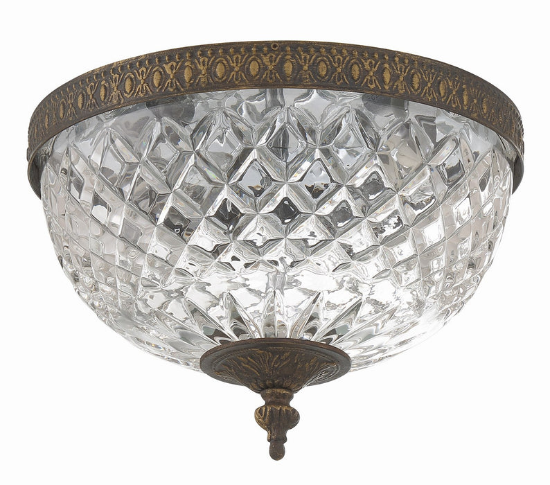 Crystorama 117-10-EB Two Light Flush Mount, English Bronze