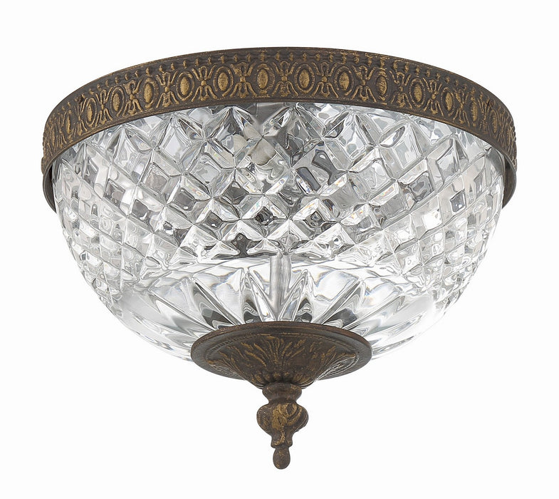 Crystorama 117-8-EB Two Light Flush Mount, English Bronze