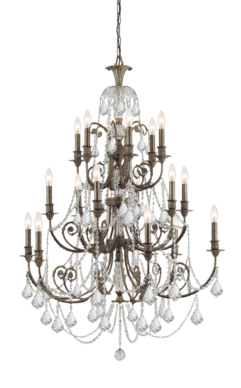 Crystorama 5117-EB-CL-MWP 18 Light Chandelier, English Bronze
