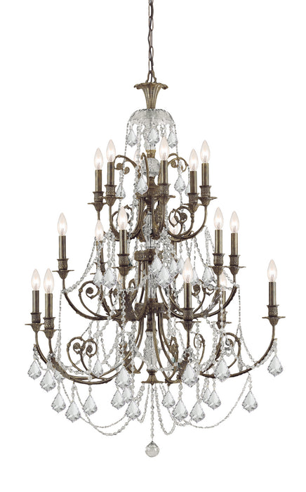 Crystorama 5117-EB-CL-MWP 18 Light Chandelier, English Bronze