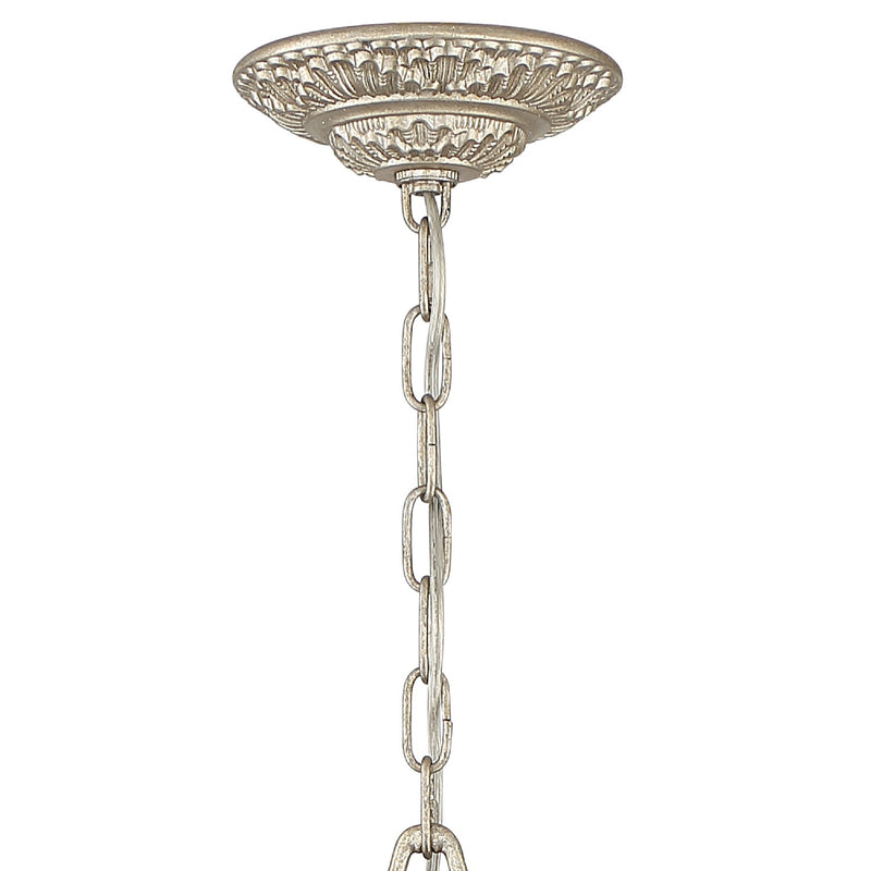 Crystorama 5119-OS-CL-MWP 12 Light Chandelier, Olde Silver