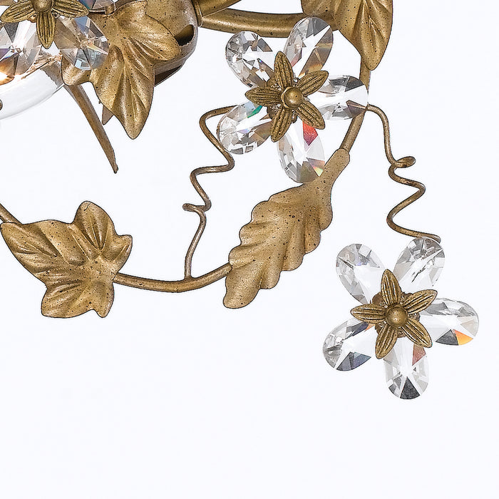 Crystorama 5316-GL Six Light Semi Flush Mount, Gold Leaf