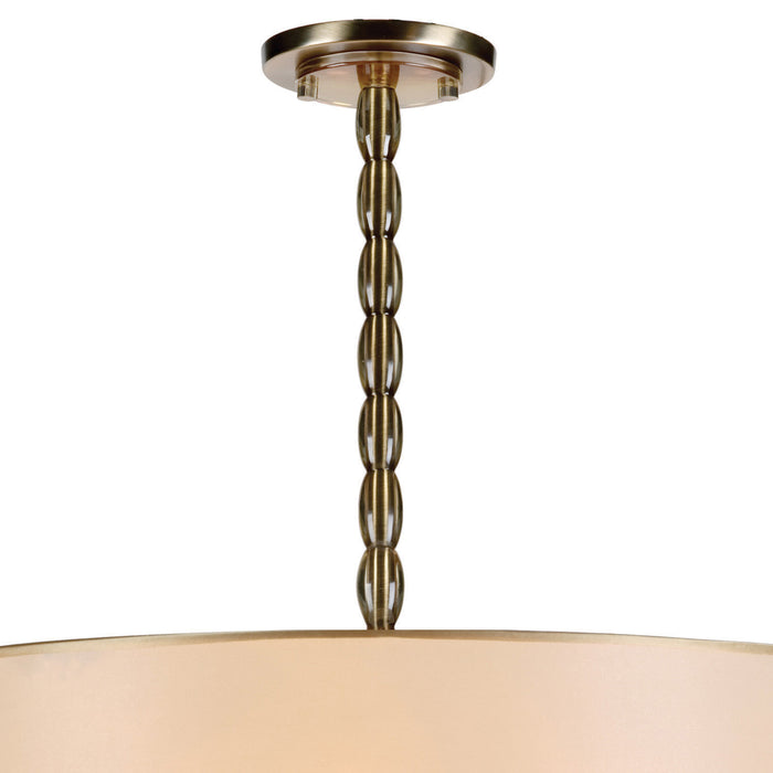 Crystorama 9507-AB Five Light Chandelier, Antique Brass