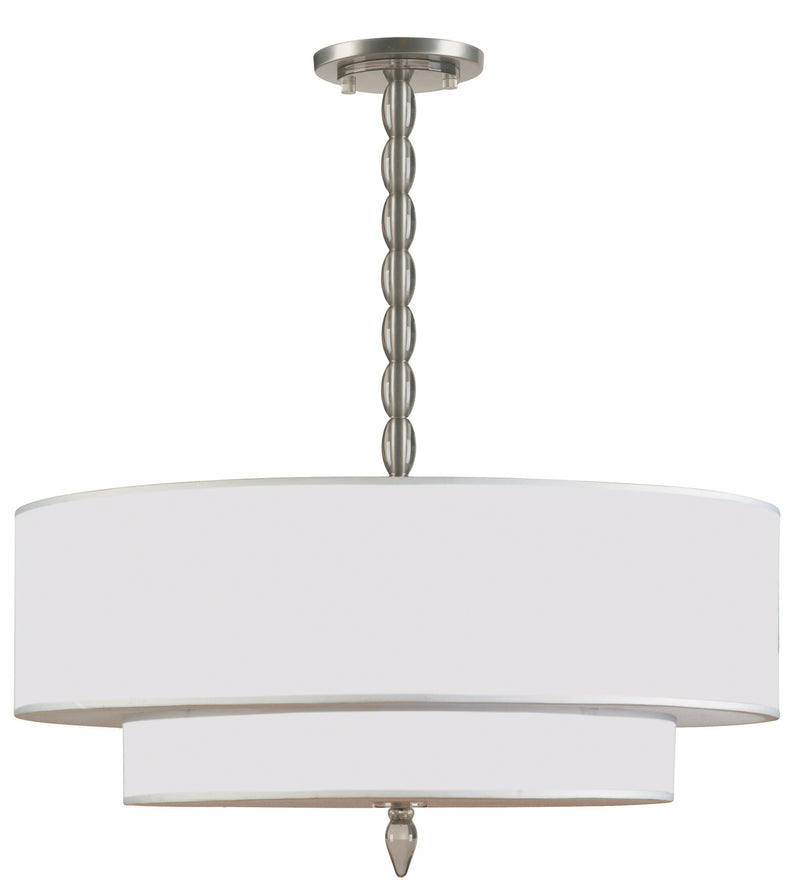 Crystorama 9507-SN Five Light Chandelier, Satin Nickel