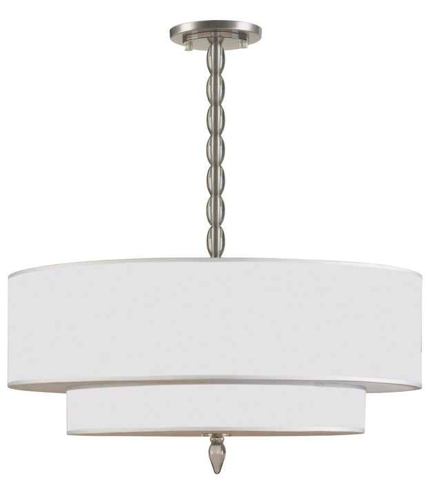 Crystorama 9507-SN Five Light Chandelier, Satin Nickel