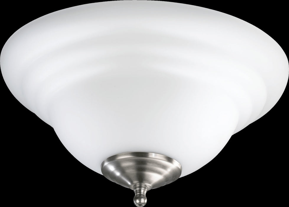 Quorum 1120-801H LED Fan Light Kit, Satin Nickel / White