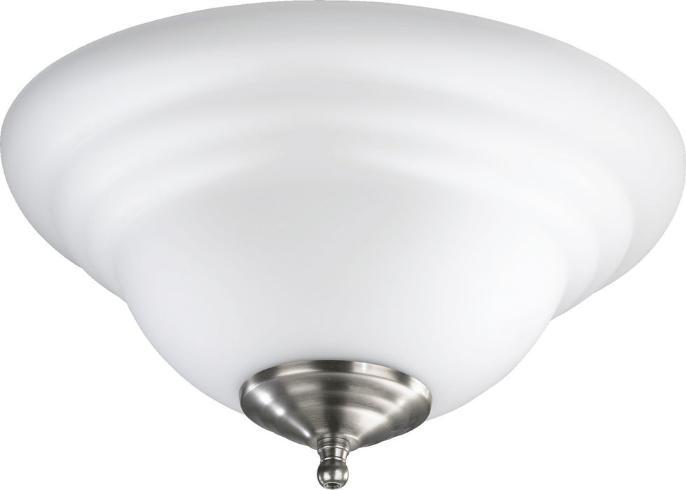 Quorum 1120-801H LED Fan Light Kit, Satin Nickel / White