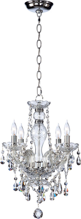 Quorum 630-4-514 Four Light Chandelier, Chrome
