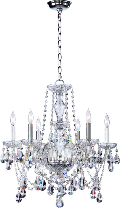 Quorum 630-6-514 Six Light Chandelier, Chrome