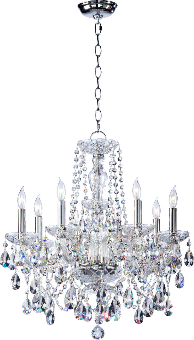 Quorum 630-8-514 Eight Light Chandelier, Chrome