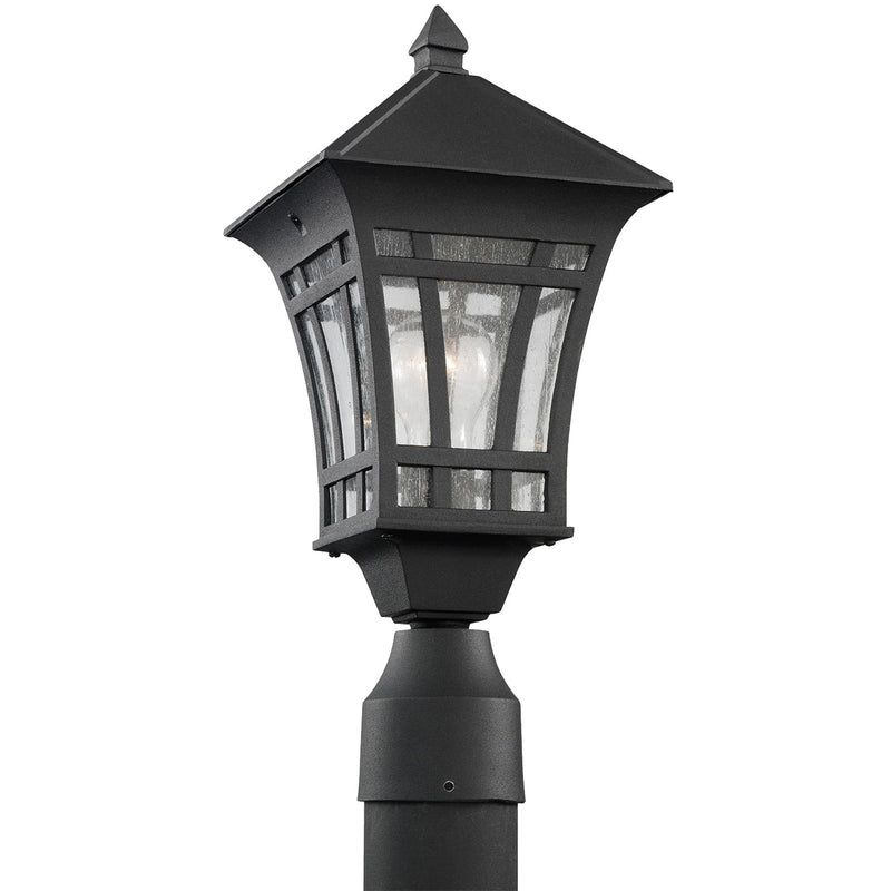 Generation Lighting 82131-12 One Light Outdoor Post Lantern, Black