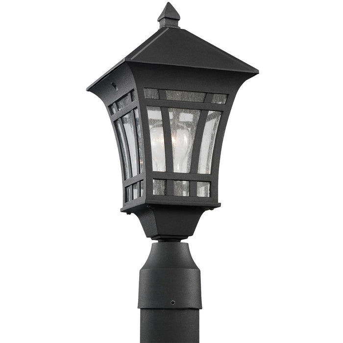 Generation Lighting 82131-12 One Light Outdoor Post Lantern, Black