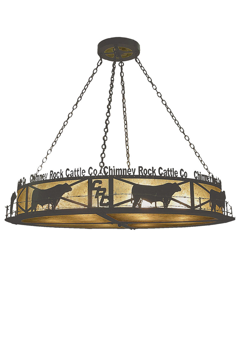 Meyda Tiffany 73485 12 Light Pendant, Wrought Iron
