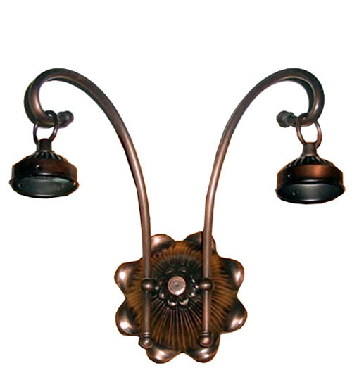 Meyda Tiffany 98633 Two Light Wall Sconce Hardware, Mahogany Bronze