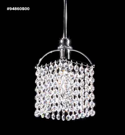 James R. Moder 94860S00 One Light Mini Pendant, Silver