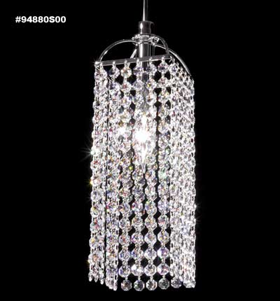 James R. Moder 94880S00 One Light Mini Pendant, Silver
