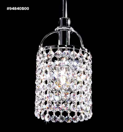 James R. Moder 94840S00 One Light Mini Pendant, Silver