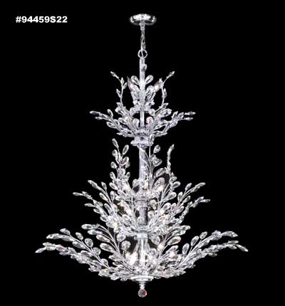 James R. Moder 94459S22 26 Light Chandelier, Silver