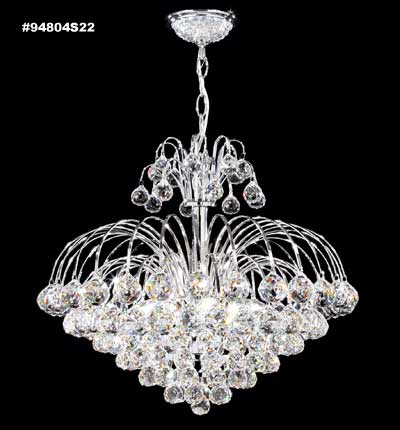 James R. Moder 94804S22 Seven Light Chandelier, Silver