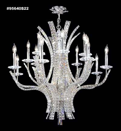 James R. Moder 95640S22 16 Light Chandelier, Silver