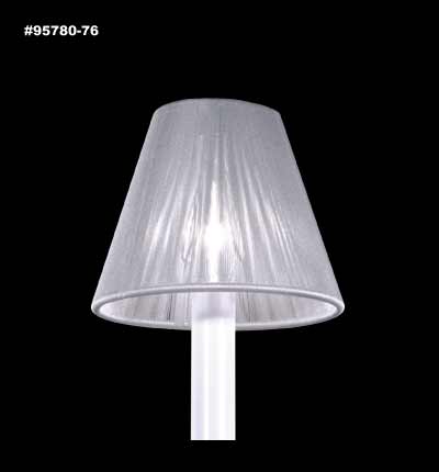 James R. Moder 95780-76 Clip-on String Shade, Silver