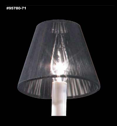 James R. Moder 95780-71 Clip-on String Shade, Black