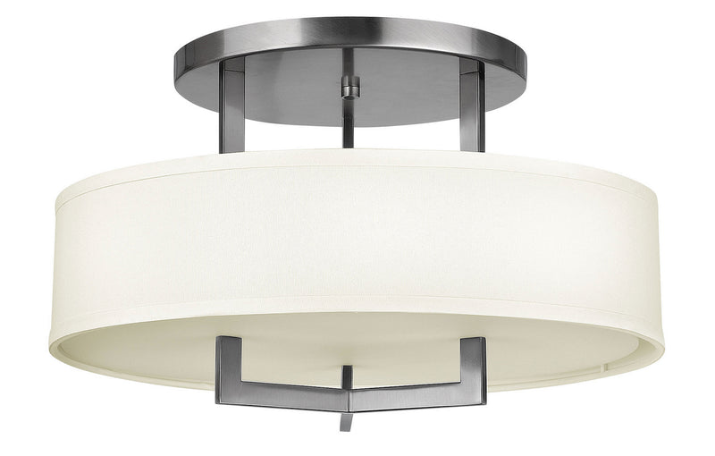 Hinkley 3201AN LED Semi-Flush Mount, Antique Nickel