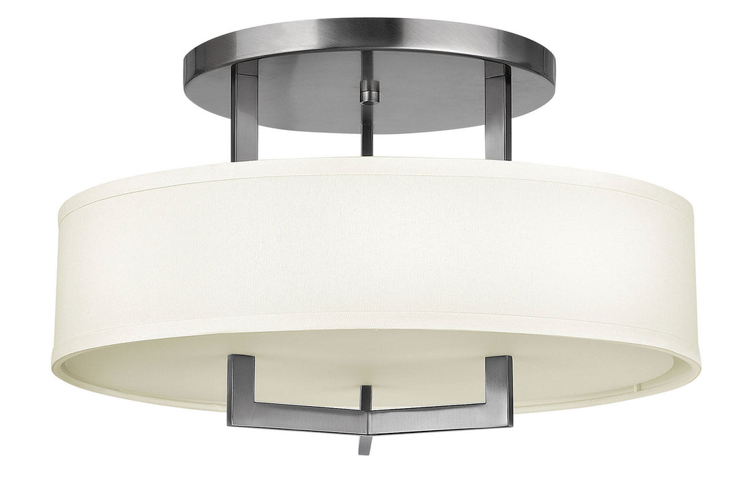 Hinkley 3201AN LED Semi-Flush Mount, Antique Nickel