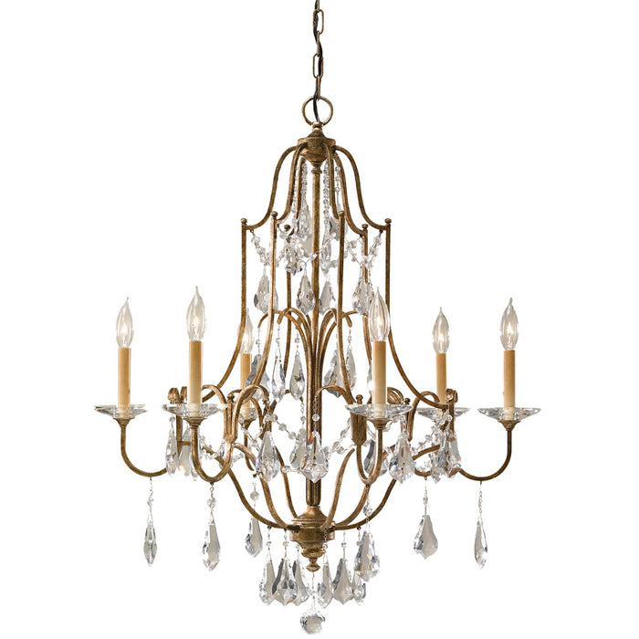 Generation Lighting F2478/6OBZ Six Light Chandelier, Oxidized Bronze