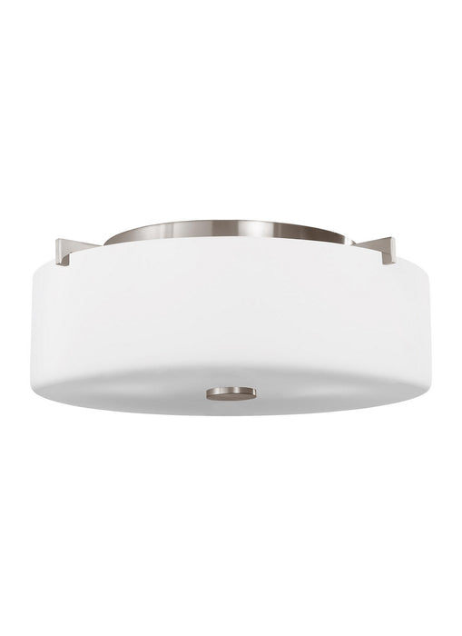 Generation Lighting FM313BS Two Light Flush Mount, Brushed Steel