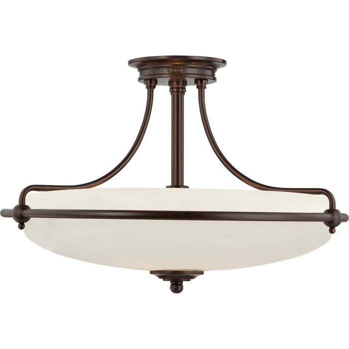 Quoizel GF1721PN Four Light Semi-Flush Mount, Palladian Bronze
