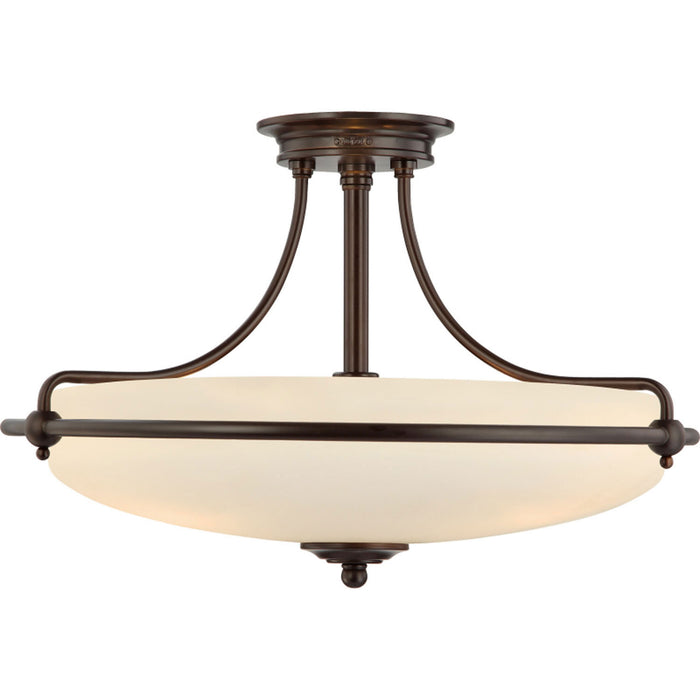 Quoizel GF1721PN Four Light Semi-Flush Mount, Palladian Bronze